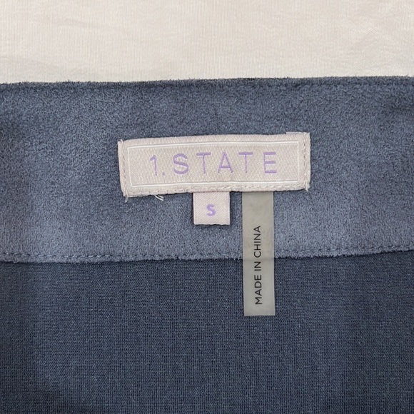 1. State Suede Skirt - Blue - Picture 5 of 7